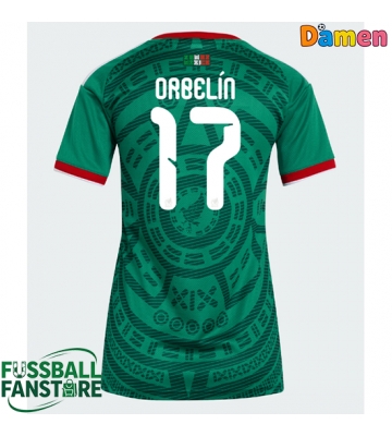 Mexiko Orbelin Pineda #17 Replik Heimtrikot Damen WM 2026 Kurzarm